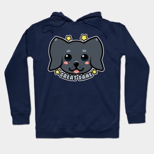 KAWAII Great Dane Dog Face Hoodie